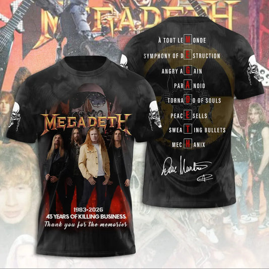 LIMITED EDITION - NEW CUSTOMIZED MEGADETH T-SHIRT, HOODIE, ZIP HOODIE