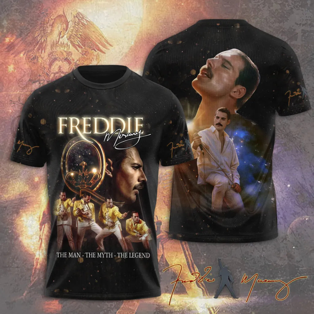 LIMITED EDITION - NEW CUSTOMIZED FREDDIE MERCURY T-SHIRT, HOODIE, ZIP HOODIE