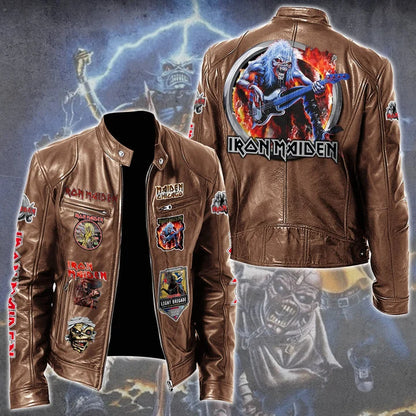 LIMITED EDITION - NEW CUSTOMIZED IRON MAIDEN MOTORCYCLE LEATHER JACKET