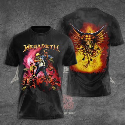 LIMITED EDITION - NEW CUSTOMIZED MEGADETH T-SHIRT, HOODIE, ZIP HOODIE