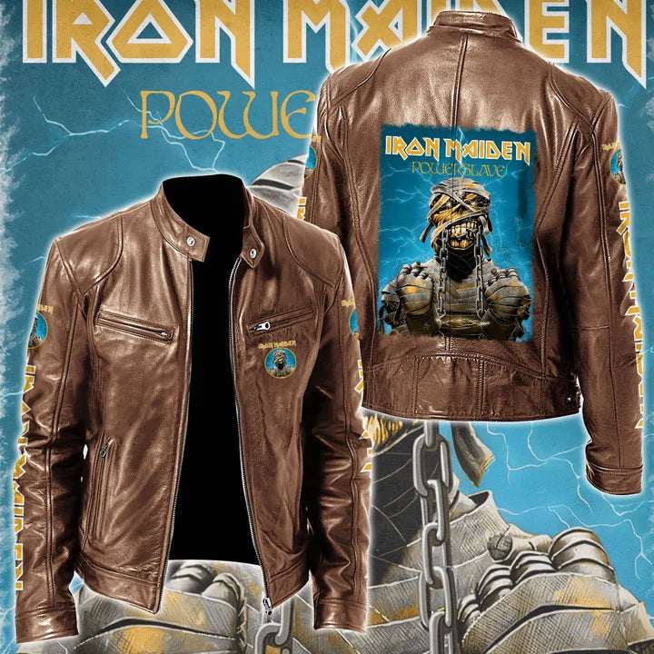 LIMITED EDITION - NEW CUSTOMIZED IRON MAIDEN MOTORCYCLE LEATHER JACKET