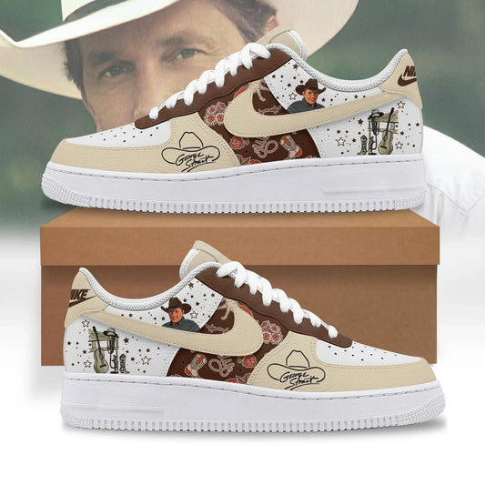 LIMITED EDITION - NEW CUSTOMIZED GEORGE STRAIT AF1 SHOES