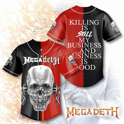 LIMITED EDITION - NEW CUSTOMIZED MEGADETH BASEBALL JERSEY
