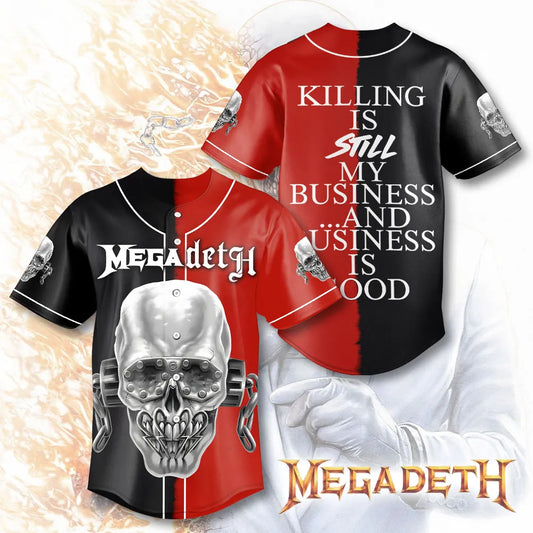 LIMITED EDITION - NEW CUSTOMIZED MEGADETH BASEBALL JERSEY