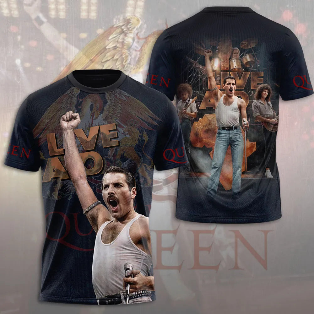 LIMITED EDITION - NEW CUSTOMIZED QUEEN BAND X FREDDIE MERCURY T-SHIRT, HOODIE, ZIP HOODIE