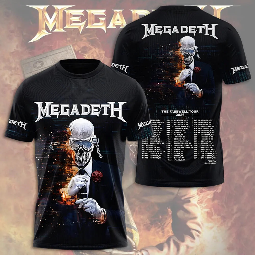 LIMITED EDITION - NEW CUSTOMIZED MEGADETH T-SHIRT, HOODIE, ZIP HOODIE