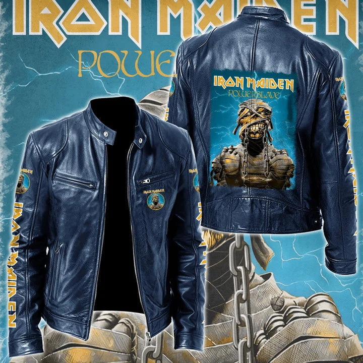 LIMITED EDITION - NEW CUSTOMIZED IRON MAIDEN MOTORCYCLE LEATHER JACKET