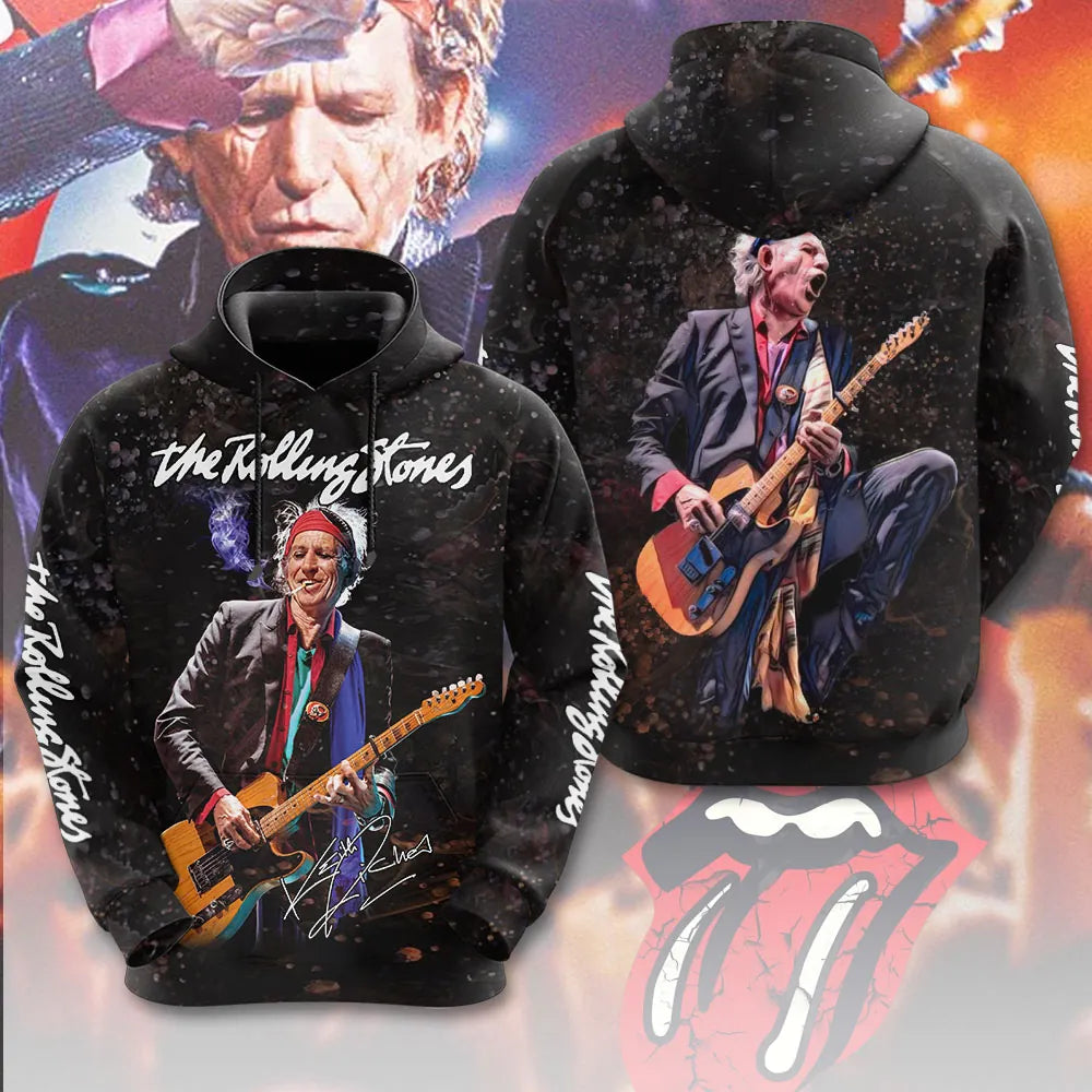 LIMITED EDITION - NEW CUSTOMIZED THE ROLLING STONES X KEITH RICHARDS T-SHIRT, HOODIE, ZIP HOODIE
