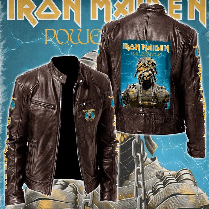 LIMITED EDITION - NEW CUSTOMIZED IRON MAIDEN MOTORCYCLE LEATHER JACKET