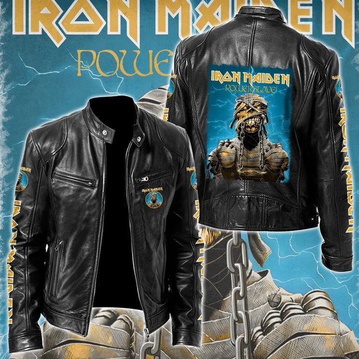 LIMITED EDITION - NEW CUSTOMIZED IRON MAIDEN MOTORCYCLE LEATHER JACKET