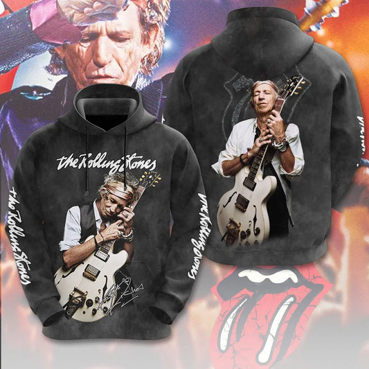 LIMITED EDITION - NEW CUSTOMIZED THE ROLLING STONES X KEITH RICHARDS T-SHIRT, HOODIE, ZIP HOODIE