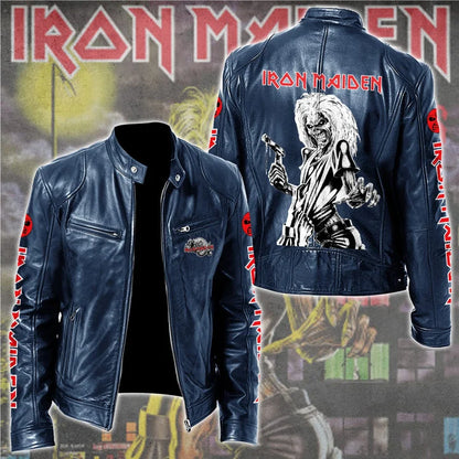 LIMITED EDITION - NEW CUSTOMIZED IRON MAIDEN MOTORCYCLE LEATHER JACKET