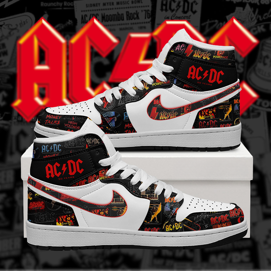 LIMITED EDITION - NEW CUSTOMIZED AC/DC AIR JORDAN SHOES