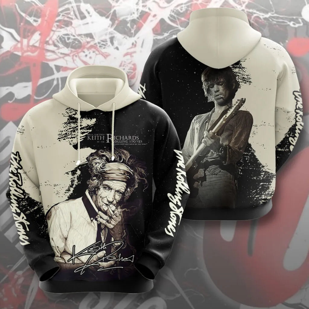 LIMITED EDITION - NEW CUSTOMIZED THE ROLLING STONES X KEITH RICHARDS T-SHIRT, HOODIE, ZIP HOODIE