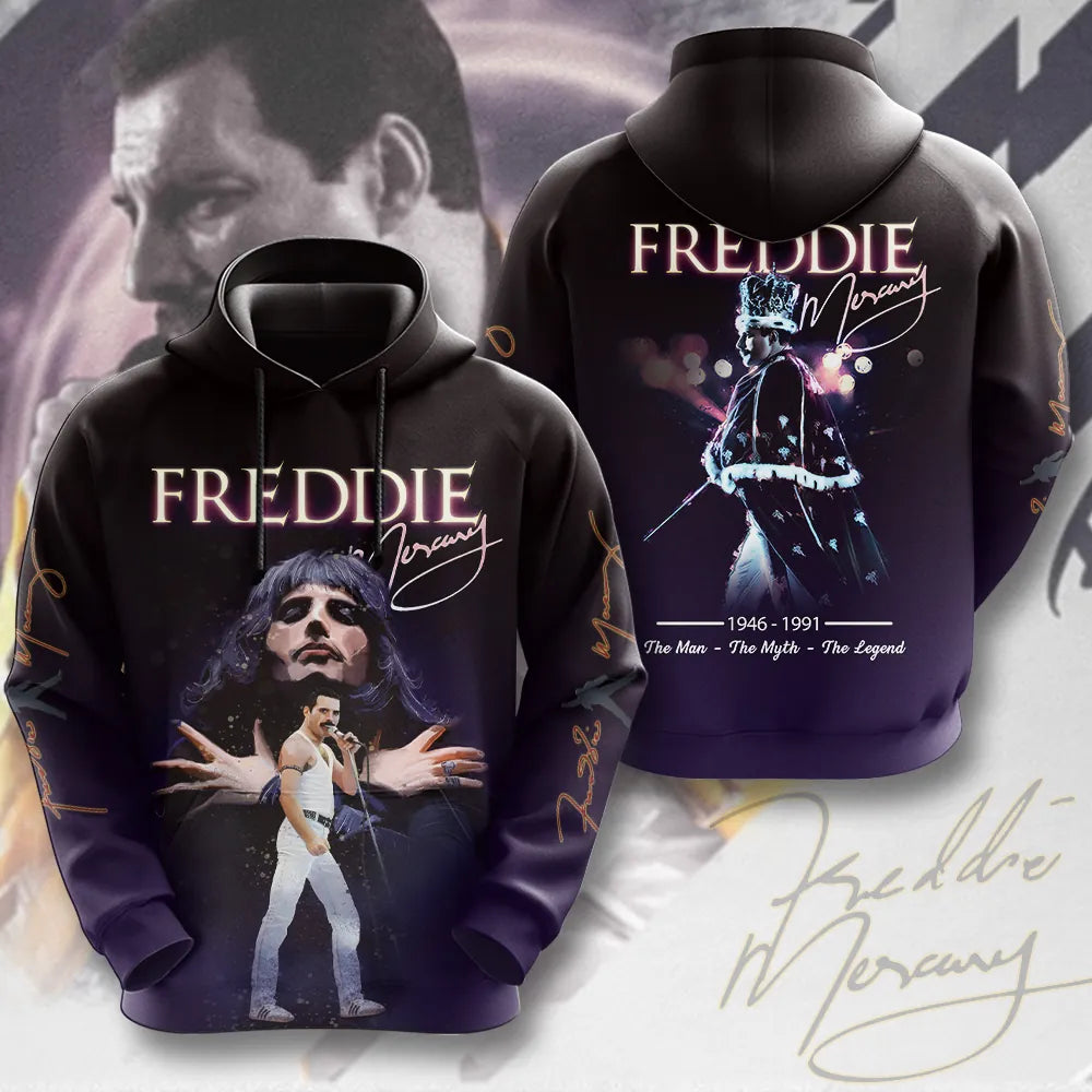 LIMITED EDITION - NEW CUSTOMIZED FREDDIE MERCURY T-SHIRT, HOODIE, ZIP HOODIE