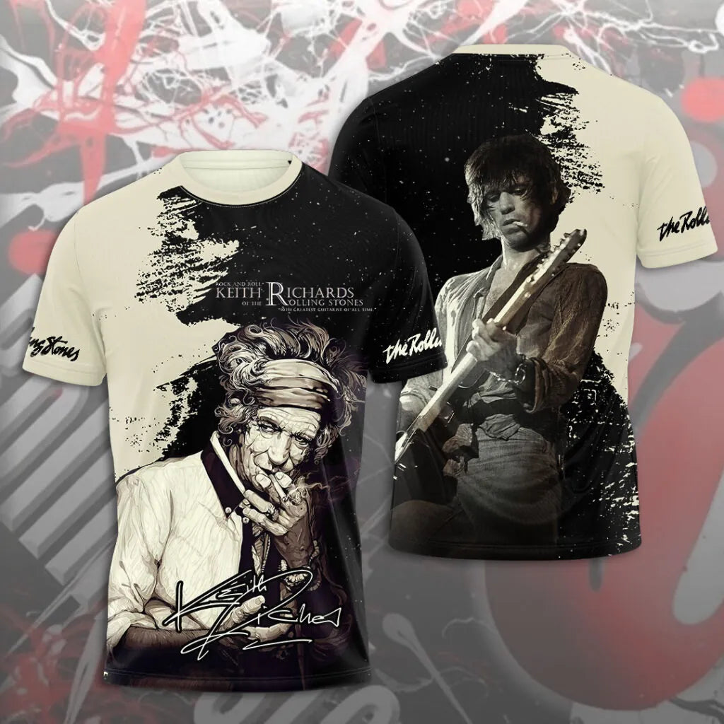 LIMITED EDITION - NEW CUSTOMIZED THE ROLLING STONES X KEITH RICHARDS T-SHIRT, HOODIE, ZIP HOODIE