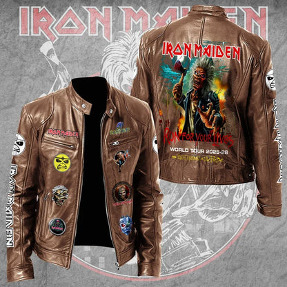 LIMITED EDITION - NEW CUSTOMIZED IRON MAIDEN MOTORCYCLE LEATHER JACKET