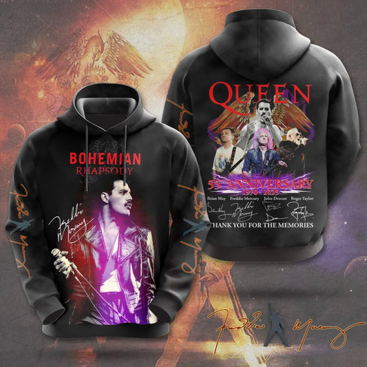 LIMITED EDITION - NEW CUSTOMIZED FREDDIE MERCURY T-SHIRT, HOODIE, ZIP HOODIE