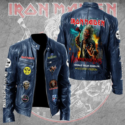 LIMITED EDITION - NEW CUSTOMIZED IRON MAIDEN MOTORCYCLE LEATHER JACKET