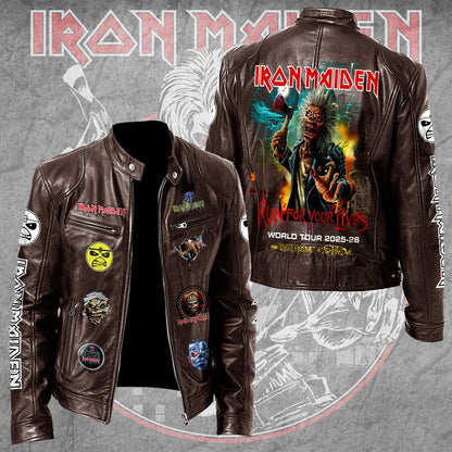 LIMITED EDITION - NEW CUSTOMIZED IRON MAIDEN MOTORCYCLE LEATHER JACKET