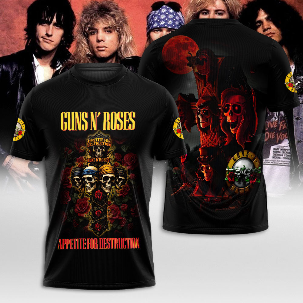 LIMITED EDITION - NEW CUSTOMIZED GUNS N’ ROSES T-SHIRT, HOODIE, ZIP HOODIE