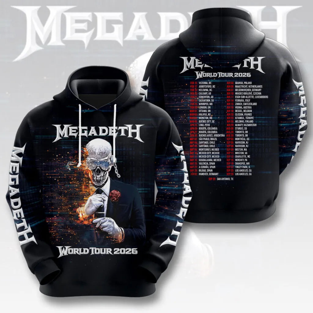 LIMITED EDITION - NEW CUSTOMIZED MEGADETH T-SHIRT, HOODIE, ZIP HOODIE