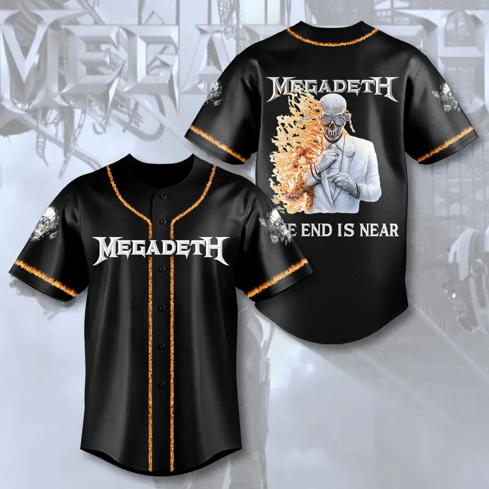 LIMITED EDITION - NEW CUSTOMIZED MEGADETH BASEBALL JERSEY