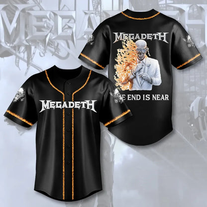 LIMITED EDITION - NEW CUSTOMIZED MEGADETH BASEBALL JERSEY