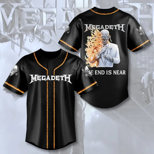LIMITED EDITION - NEW CUSTOMIZED MEGADETH BASEBALL JERSEY
