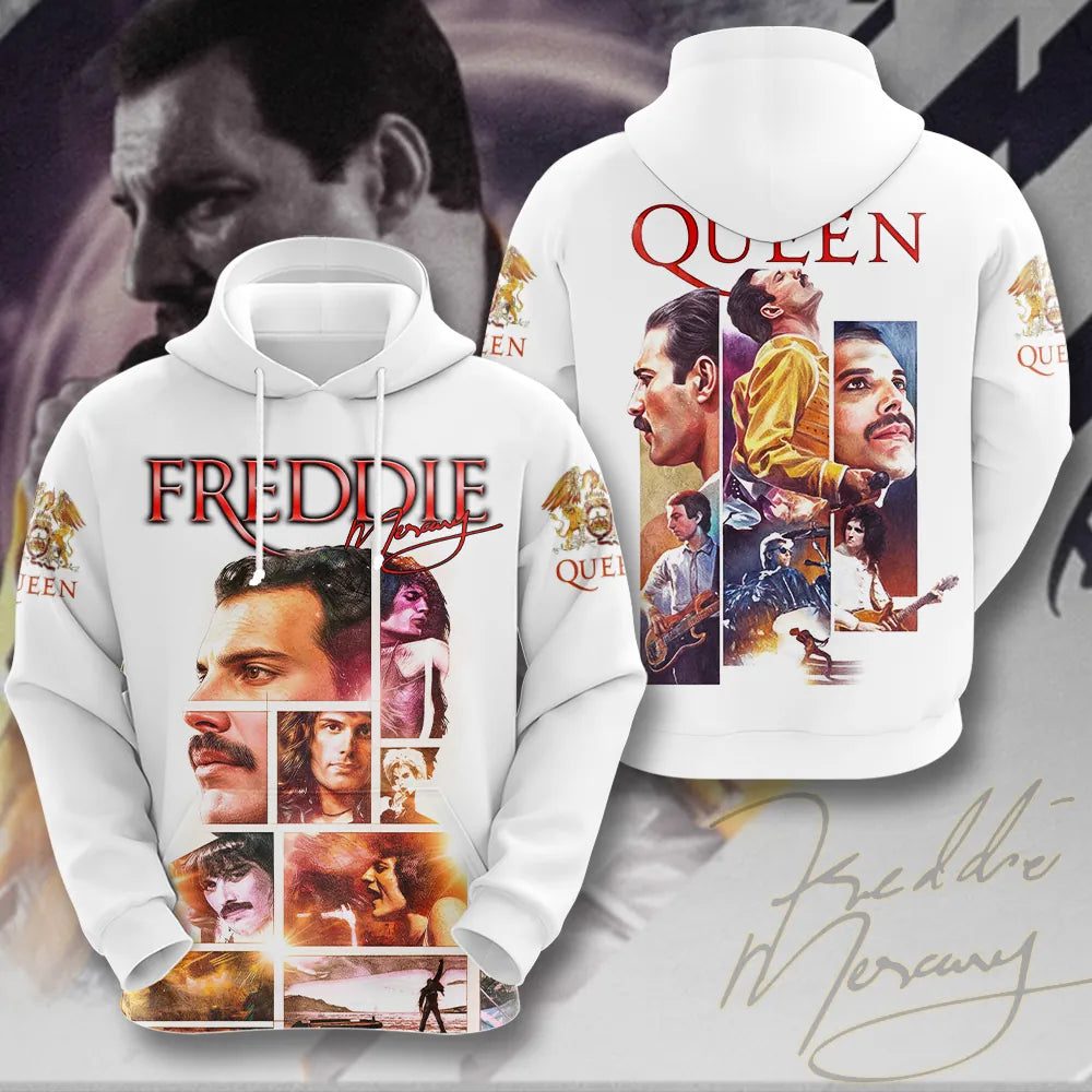 LIMITED EDITION - NEW CUSTOMIZED QUEEN BAND X FREDDIE MERCURY T-SHIRT, HOODIE, ZIP HOODIE