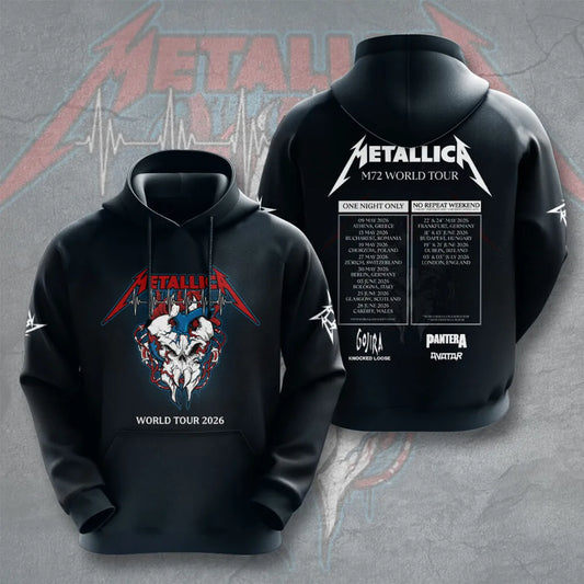 LIMITED EDITION - NEW CUSTOMIZED METALLICA T-SHIRT, HOODIE, ZIP HOODIE