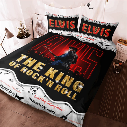 LIMITED EDITION - NEW CUSTOMIZED ELVIS PRESLEY 3-PIECE DUVET BEDDING SET