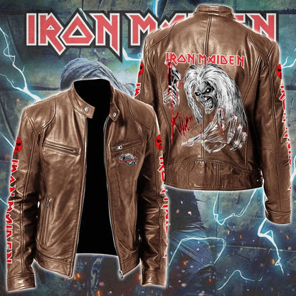 LIMITED EDITION - NEW CUSTOMIZED IRON MAIDEN MOTORCYCLE LEATHER JACKET