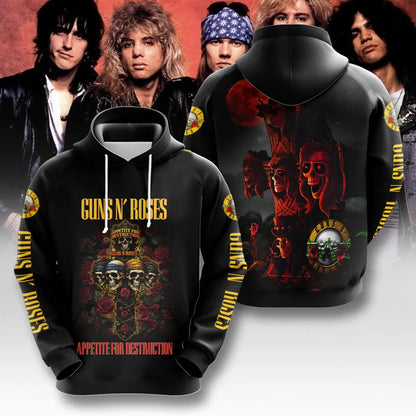 LIMITED EDITION - NEW CUSTOMIZED GUNS N’ ROSES T-SHIRT, HOODIE, ZIP HOODIE