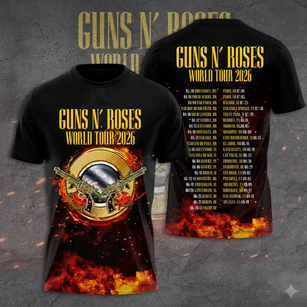 LIMITED EDITION - NEW CUSTOMIZED GUNS N’ ROSES T-SHIRT, HOODIE, ZIP HOODIE