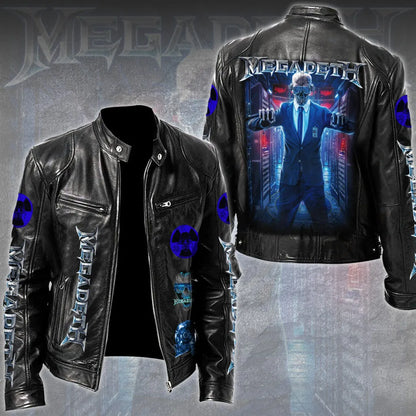 LIMITED EDITION - NEW CUSTOMIZED MEGADETH MOTORCYCLE LEATHER JACKET