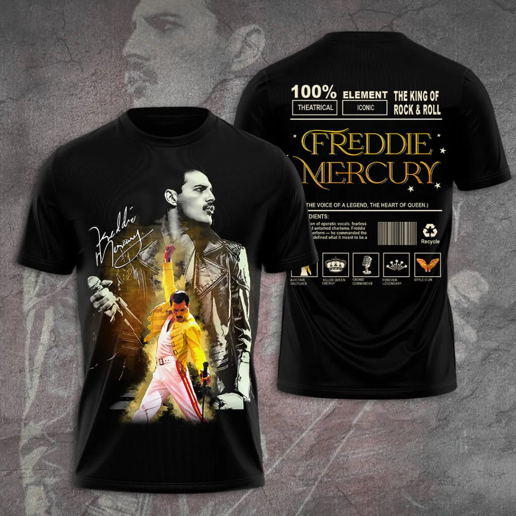 LIMITED EDITION - NEW CUSTOMIZED FREDDIE MERCURY T-SHIRT, HOODIE, ZIP HOODIE