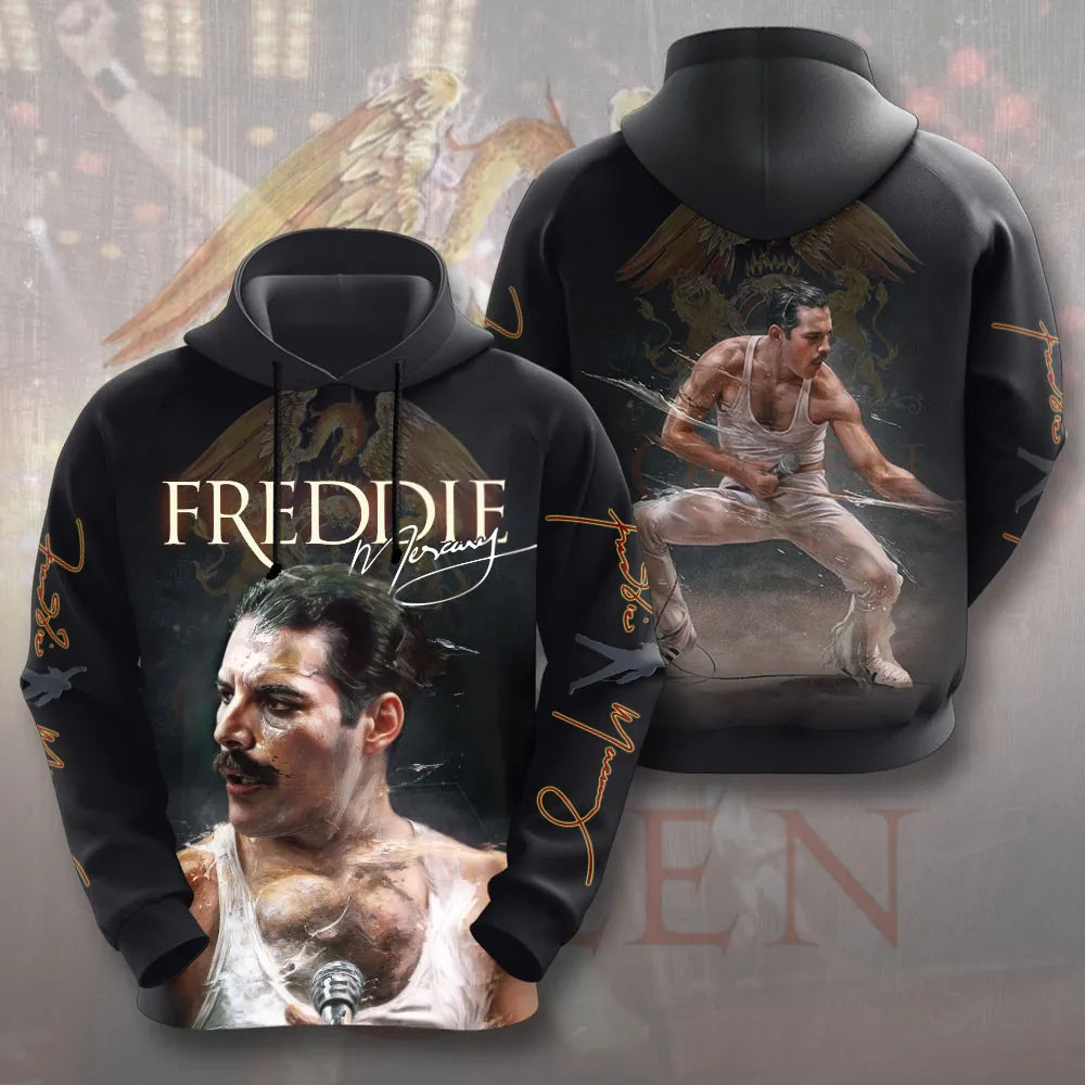 LIMITED EDITION - NEW CUSTOMIZED FREDDIE MERCURY T-SHIRT, HOODIE, ZIP HOODIE