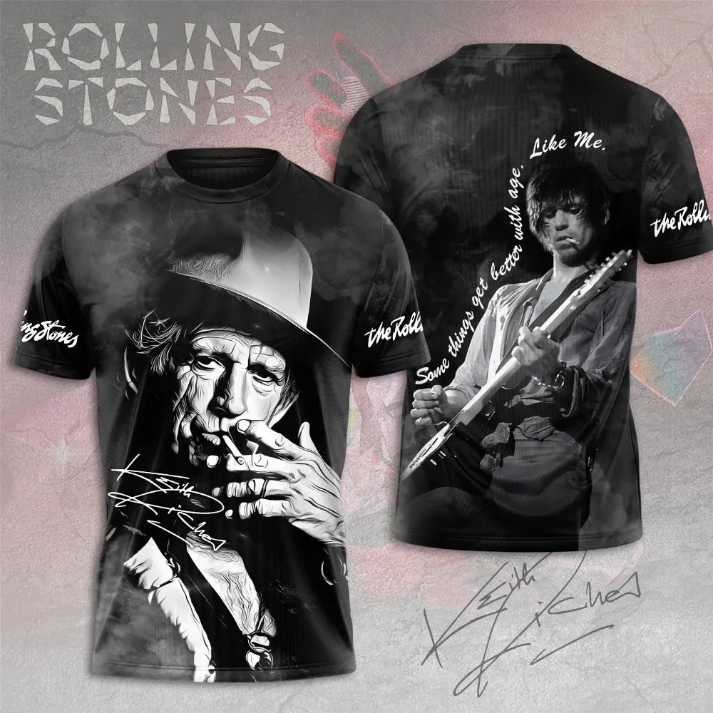 LIMITED EDITION - NEW CUSTOMIZED THE ROLLING STONES X KEITH RICHARDS T-SHIRT, HOODIE, ZIP HOODIE