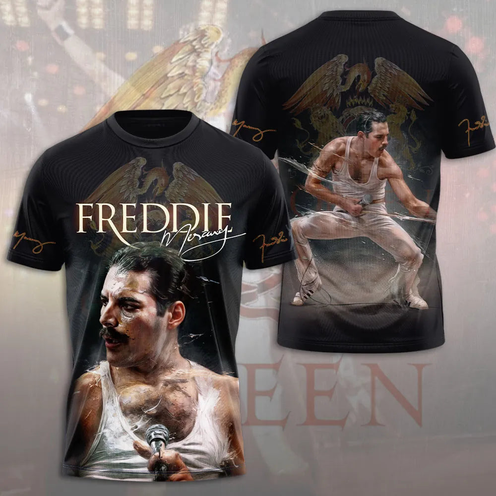 LIMITED EDITION - NEW CUSTOMIZED FREDDIE MERCURY T-SHIRT, HOODIE, ZIP HOODIE