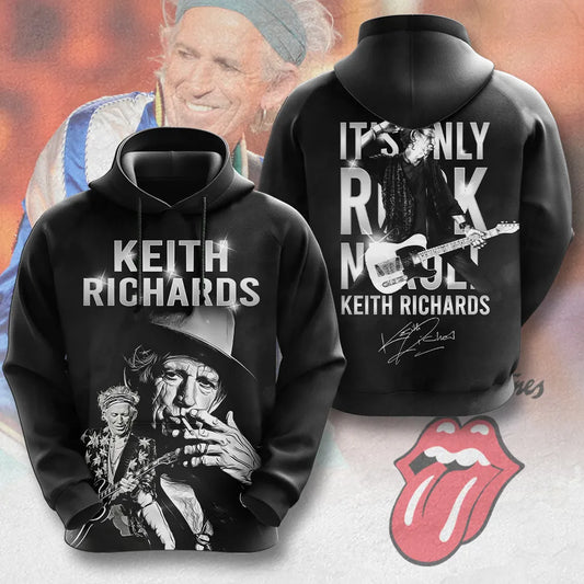 LIMITED EDITION - NEW CUSTOMIZED THE ROLLING STONES X KEITH RICHARDS T-SHIRT, HOODIE, ZIP HOODIE