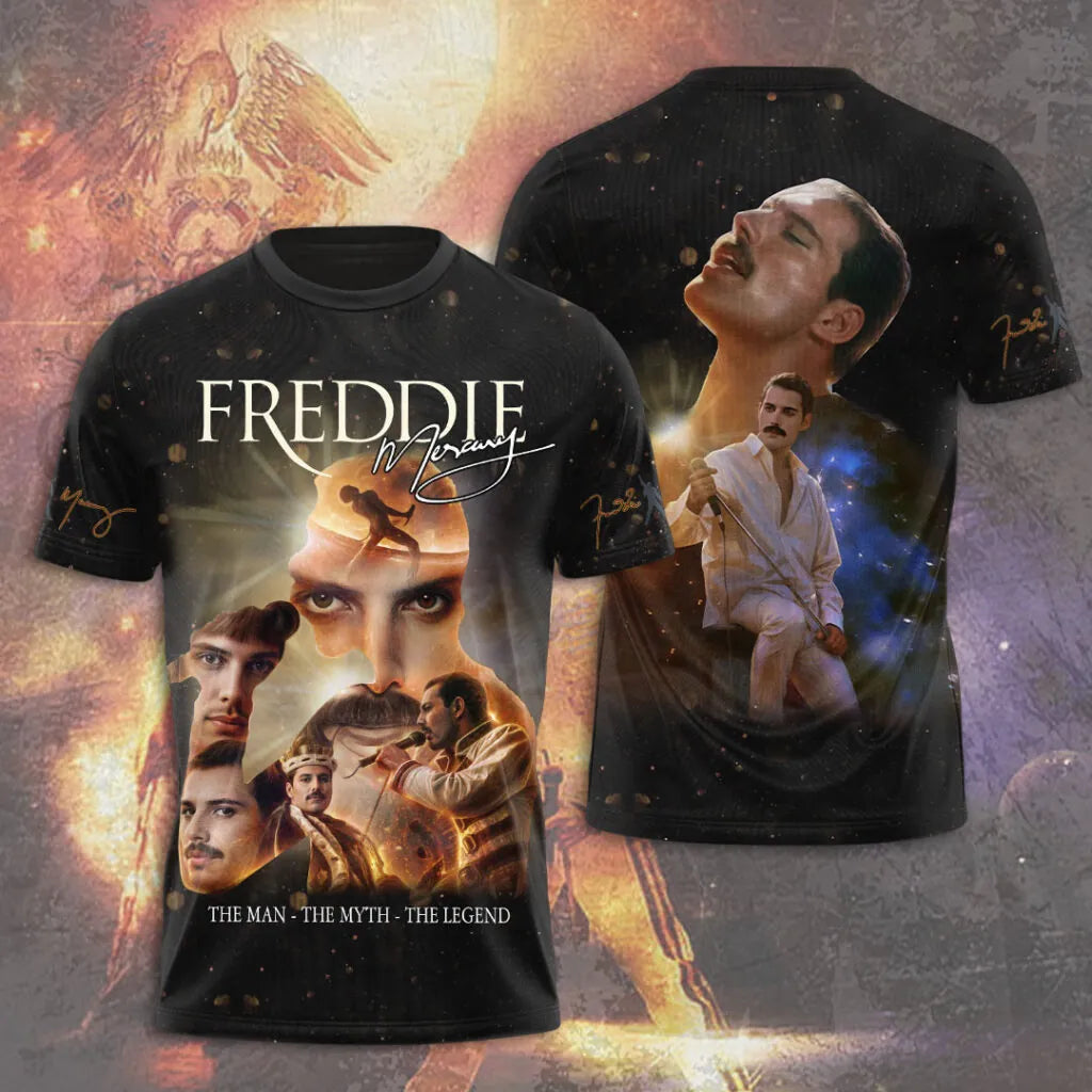 LIMITED EDITION - NEW CUSTOMIZED FREDDIE MERCURY T-SHIRT, HOODIE, ZIP HOODIE