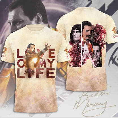 LIMITED EDITION - NEW CUSTOMIZED FREDDIE MERCURY T-SHIRT, HOODIE, ZIP HOODIE