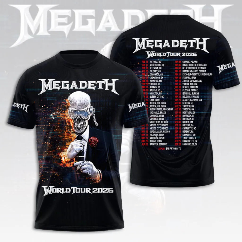 LIMITED EDITION - NEW CUSTOMIZED MEGADETH T-SHIRT, HOODIE, ZIP HOODIE