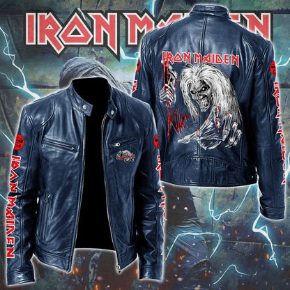 LIMITED EDITION - NEW CUSTOMIZED IRON MAIDEN MOTORCYCLE LEATHER JACKET