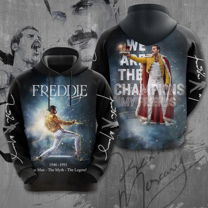 LIMITED EDITION - NEW CUSTOMIZED FREDDIE MERCURY T-SHIRT, HOODIE, ZIP HOODIE