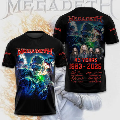 LIMITED EDITION - NEW CUSTOMIZED MEGADETH T-SHIRT, HOODIE, ZIP HOODIE