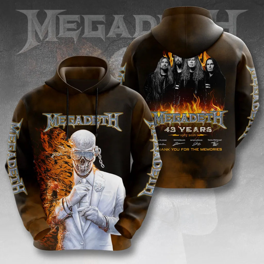 LIMITED EDITION - NEW CUSTOMIZED MEGADETH T-SHIRT, HOODIE, ZIP HOODIE