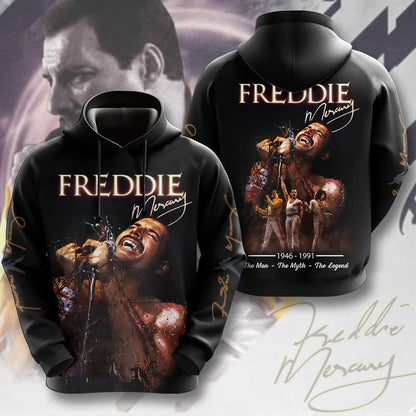 LIMITED EDITION - NEW CUSTOMIZED FREDDIE MERCURY T-SHIRT, HOODIE, ZIP HOODIE