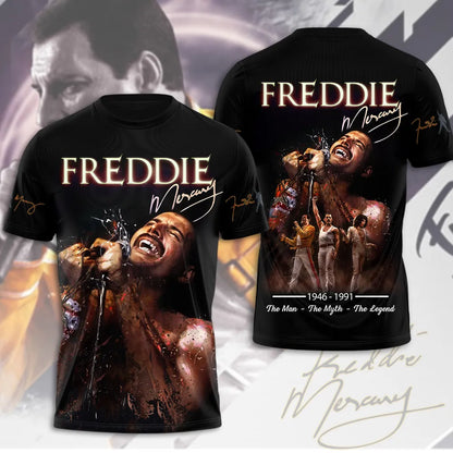 LIMITED EDITION - NEW CUSTOMIZED FREDDIE MERCURY T-SHIRT, HOODIE, ZIP HOODIE